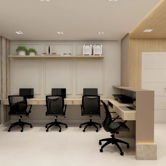 Ergonomic Collaborative Desk Cluster featuring Integrated Wire Raceway & Dual Power Docks #32